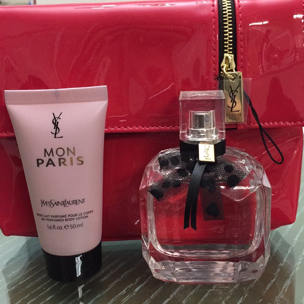 YSL Mon Paris, lotion & Cosmetics Pouch